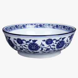 韩式陶瓷碗产品实物生活用品青花碗高清图片