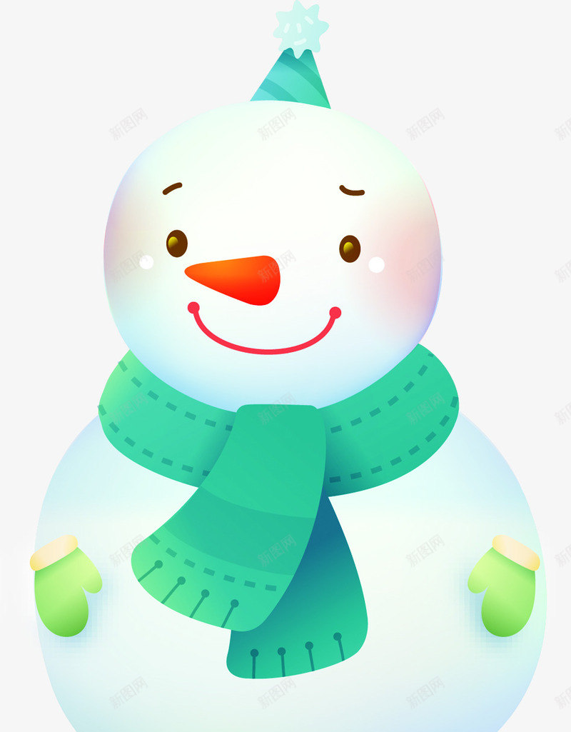 可爱围巾雪人卡通png免抠素材_88icon https://88icon.com 卡通 可爱 围巾 雪人