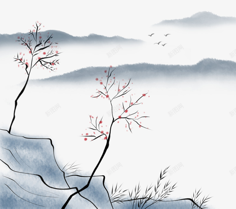 远山山水画水墨画中国风png免抠素材_88icon https://88icon.com 中国风 中国风远山山水 传统风景画 手绘远山山水画 水墨画 水墨画远山山水 远山山水画