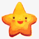 五角星黄色五角星可爱开心表情素材