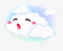 白云表情卡通云朵高清图片