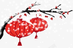 红灯笼图案新春装饰红灯笼高清图片