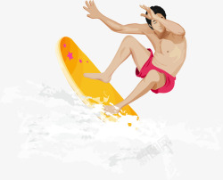 卡通人物冲浪冲浪高手高清图片