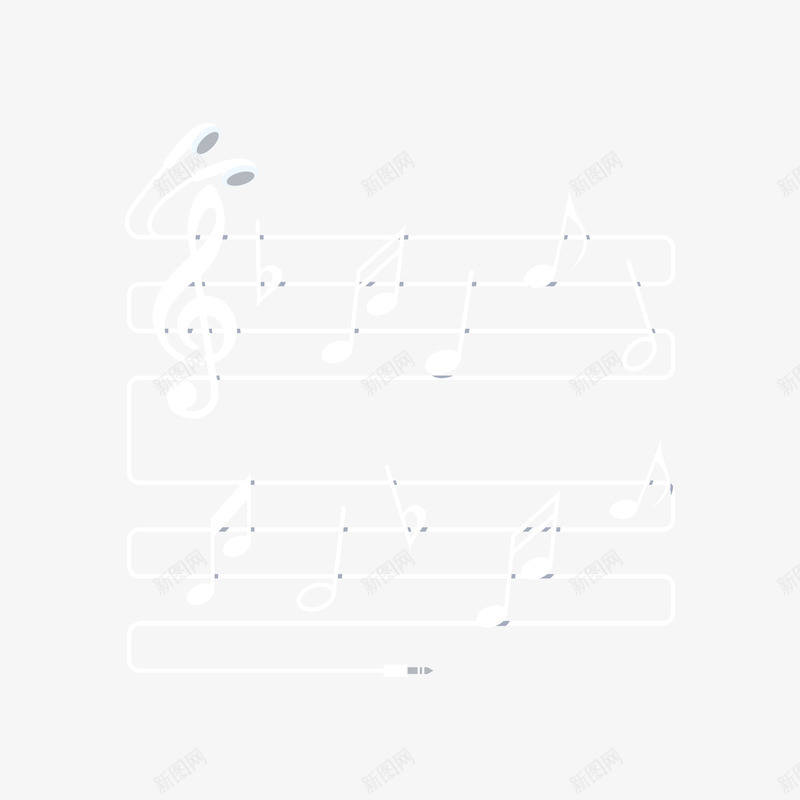 简约白色音乐旋律元素png免抠素材_88icon https://88icon.com 主旋律 乐谱 白色音符 简约 音乐旋律 音乐符号 高清