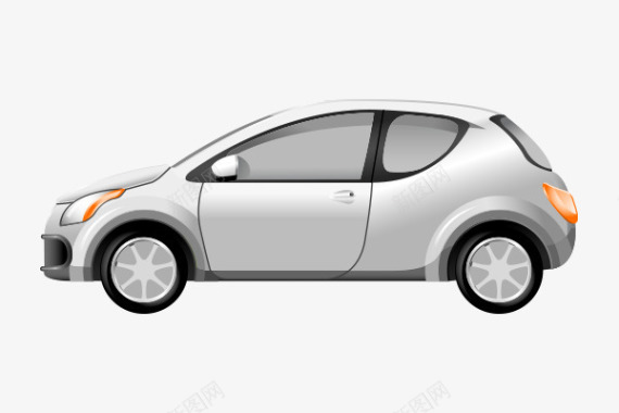 银色越野汽车小汽车图标图标