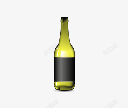 比利时啤酒杯透明玻璃酒瓶矢量图图标图标