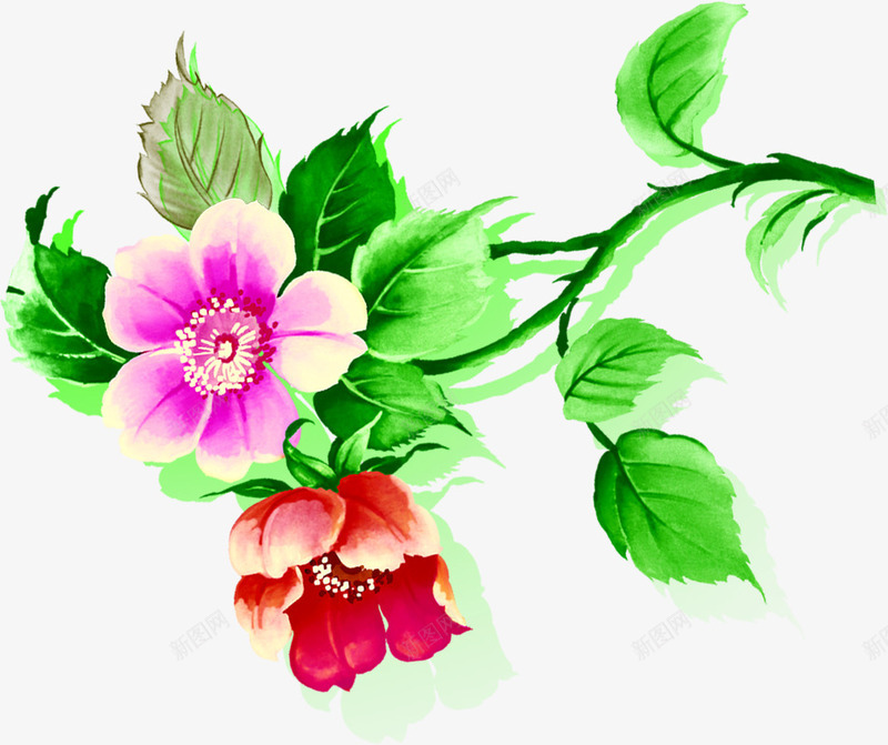 粽情端午节绿色树叶树枝蓝色花朵png免抠素材_88icon https://88icon.com 树叶 树枝 端午节 绿色 花朵 蓝色