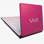 笔记粉红色的电脑笔记本索尼pink图标图标