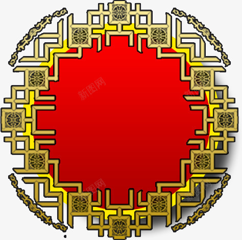 红色中国风新年贺卡png免抠素材_88icon https://88icon.com 国风 新年 红色 贺卡