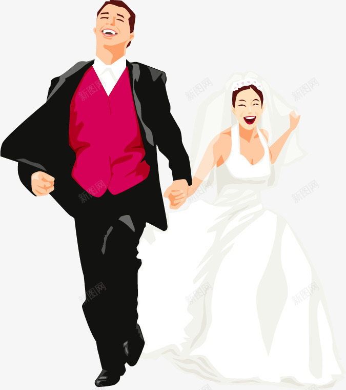 美丽新婚png免抠素材_88icon https://88icon.com 卡通 婚礼 婚礼庆典 庆典 经典 结婚