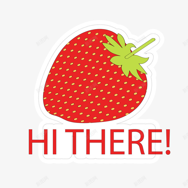卡通创意水果贴纸矢量图ai免抠素材_88icon https://88icon.com 卡通 标签 水果 红色 草莓 贴纸 食物 矢量图
