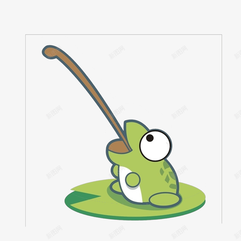 伸着舌头的青蛙png免抠素材_88icon https://88icon.com 动物 荷叶 蛙 青蛙