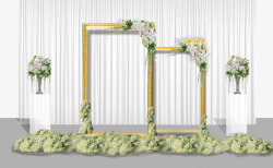 相框结婚花卉素材
