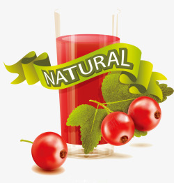 纯天然蔓越莓果汁素材