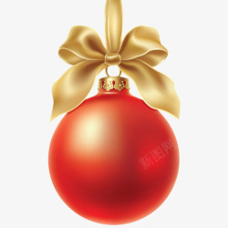 圣诞节日红色圆球装饰素材