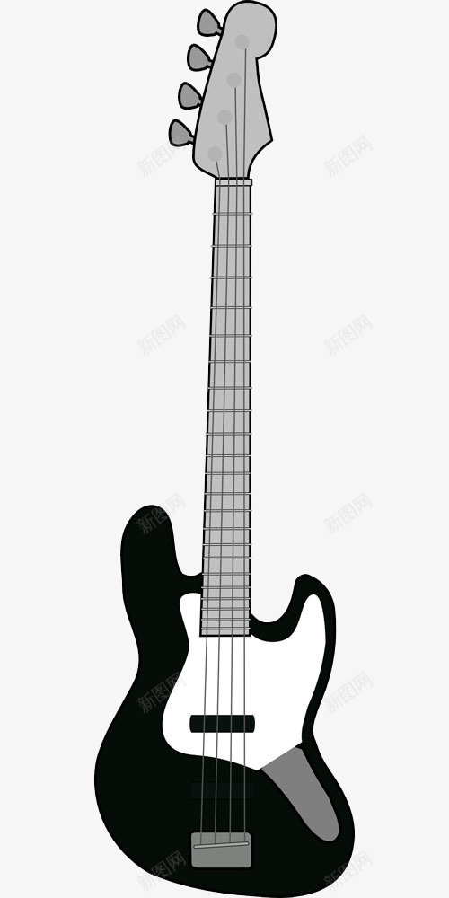 黑白图案的电吉他png免抠素材_88icon https://88icon.com 新图网 黑白图案吉他乐器音乐演奏影音娱乐影音娱乐