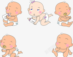 吃奶婴儿婴儿的各种动作高清图片