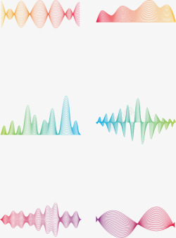 声波图形简约风格线条高清图片