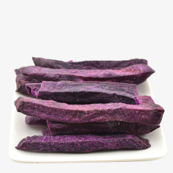一碟子紫薯条零食小吃摄影素材