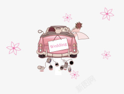 卡通婚车素材