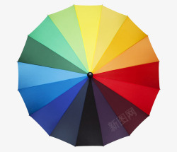 彩虹伞彩色雨伞高清图片