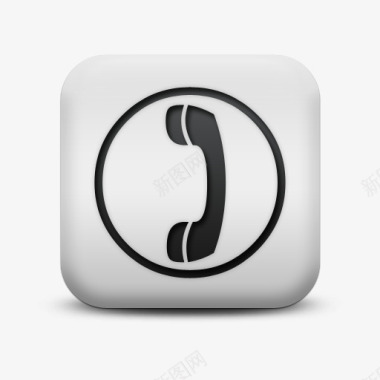 icon不光滑的白色的广场图标业务电话图标