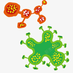 平面病毒细胞素材