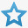 空心的蓝色星星icon图标图标