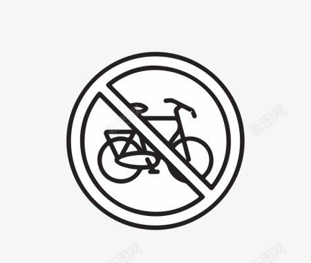 AI卡通禁止停车图标图标