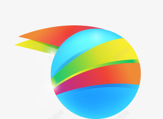条纹彩色圆球logo图标图标