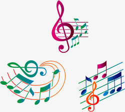音乐五线谱矢量图素材