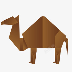 手工艺品卡通折纸创意彩色动物骆驼矢量图高清图片
