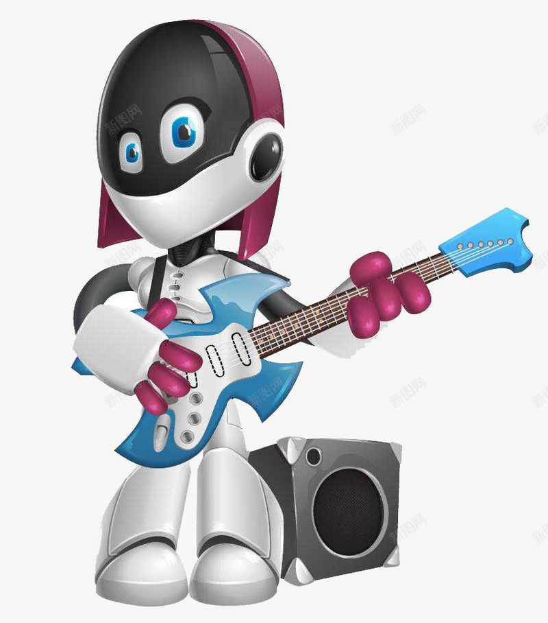 弹吉他的机器人png免抠素材_88icon https://88icon.com 乐手 卡通手绘 吉他手 弹吉他的人 机器人 追求梦想
