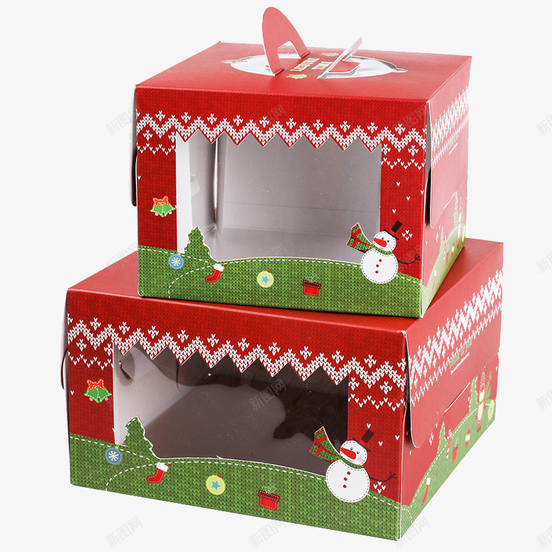 圣诞毛衣系列蛋糕盒png免抠素材_88icon https://88icon.com 产品实物 圣诞毛衣系列蛋糕盒 多规格 奶油包装盒子 烘焙纸盒包装 生日蛋糕盒子 蛋糕包装盒