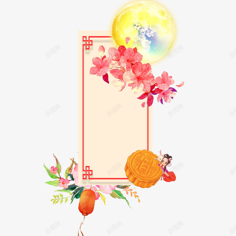 卡通中秋节海报装饰插画psd_88icon https://88icon.com 中国风 中秋节 创意 卡通 插画设计 海报装饰 节日