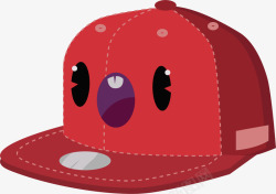 亮红色棒球帽素材