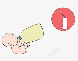 宝宝喝奶方式素材