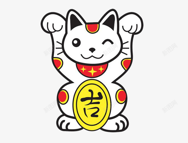 吉祥招财猫png免抠素材_88icon https://88icon.com 中国风 吉祥猫 喜庆 招财猫 猫