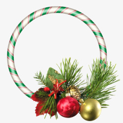 健康绿色圣诞活动圣诞装饰圆圈高清图片