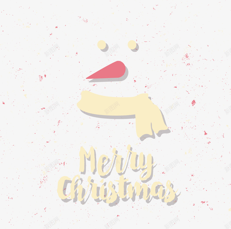 复古雪人脸卡片png免抠素材_88icon https://88icon.com merryChristmas 圣诞卡 复古风 矢量素材 雪人脸