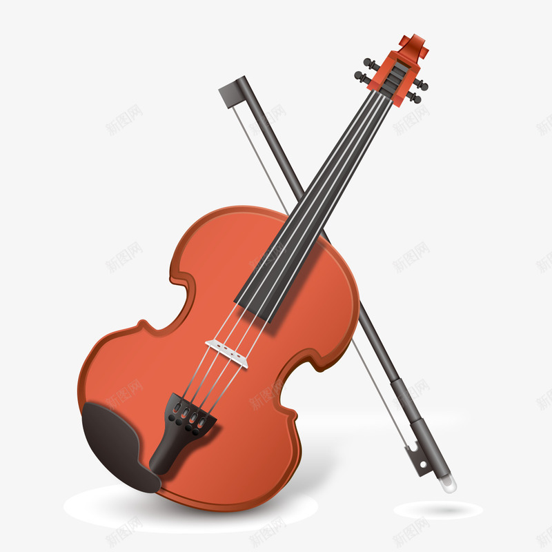 红色小提琴png免抠素材_88icon https://88icon.com 乐器 吉他 小提琴 红色 音乐