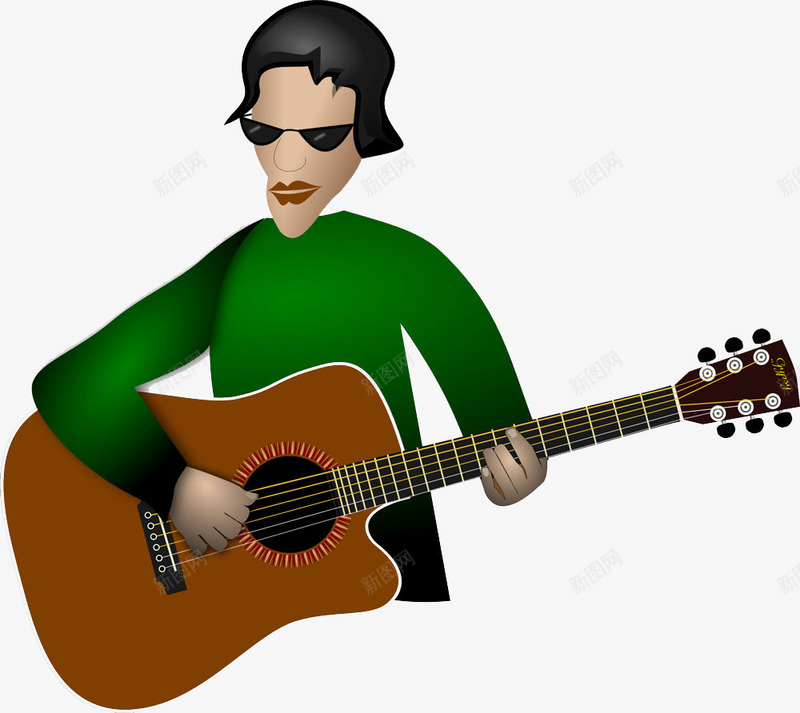 卡通弹吉他的男人png免抠素材_88icon https://88icon.com 卡通弹吉他的男人弹吉他卡通动漫弹吉他的外国人影音娱乐