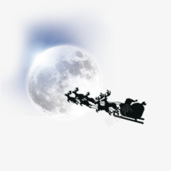 圣诞车拉礼物一辆圣诞老人雪橇车高清图片