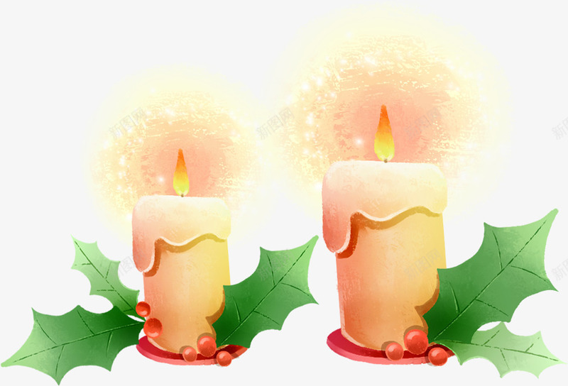 圣诞节蜡烛手绘人物png免抠素材_88icon https://88icon.com 人物 圣诞节 蜡烛