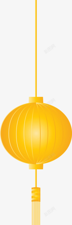 春节金色灯笼挂饰素材