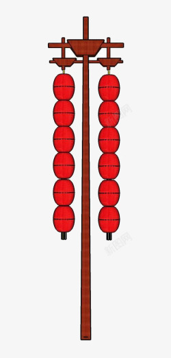 红灯笼串两串红灯笼高清图片