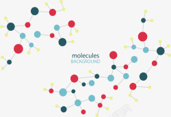 彩色分子结构彩色圆点结构花纹高清图片