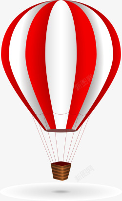 简约彩球红色简约热气球高清图片