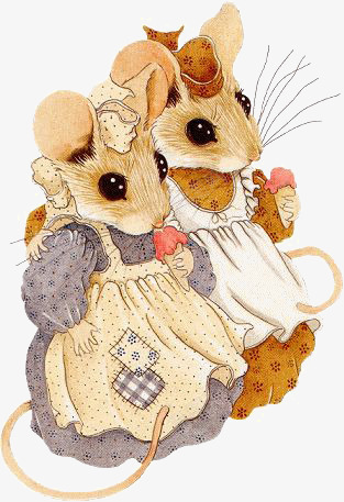 两只老鼠拟人png免抠素材_88icon https://88icon.com 动物 卡通 复古 手绘 拟人 插画 老鼠