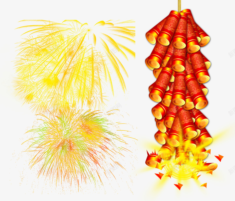 烟花爆竹春节psd免抠素材_88icon https://88icon.com 喜庆 春节 烟花 爆竹 鞭炮